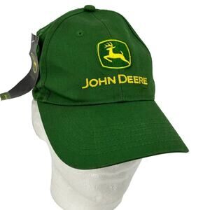 John Deere Snap Back Baseball Cap Greenmark Equipment Logo Hat Green One Size